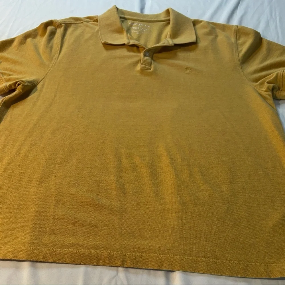 Banana Republic Yellow Polo Shirt Classic Knit